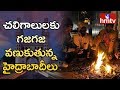 Hyderabadis shivering with cold winds
