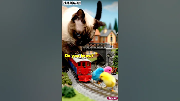 Video 11263471: siamese cat, kitten training, toy train, kitten playing toy, color kittens, kitten sound