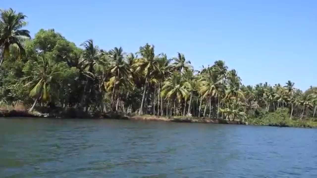 Kapil beach Индия, штат Керала, хауз-бот (дом-лодка) - YouTube