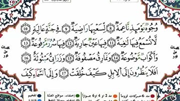 سورة الغاشية مكررة للحفظ برواية ورش للقارئ ياسين الجزائري