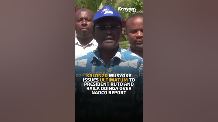 Kalonzo Musyoka issues ultimatum to President Ruto and Raila Odinga over NADCO report