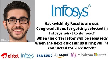 Infosys Hackwithinfy results are out Congratulations!! Selection Mail Next Hackwithinfy Exam Date