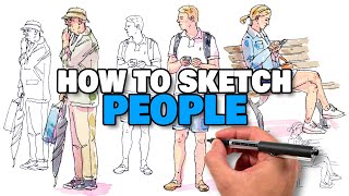 How To Sketch People In 4 Steps | Basic Fundamentals For Beginners