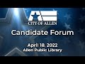 2022 City Council Candidate Forum