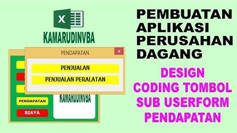 06 Membuat Userform Biaya & Link Userformnya VBA Excel Pembuatan Aplikasi Perusahaan Dagang