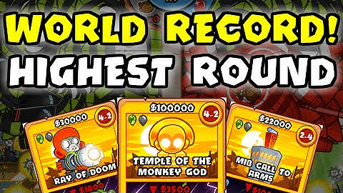 WORLD RECORD! CARD BATTLES HIGHEST ROUND | Bloons TD Battles (BTD Battles)
