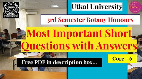 Imp Short Questions & Answers of Core 6 3rd sem Botany Hons (economic botany) |  #viralvideo #exam