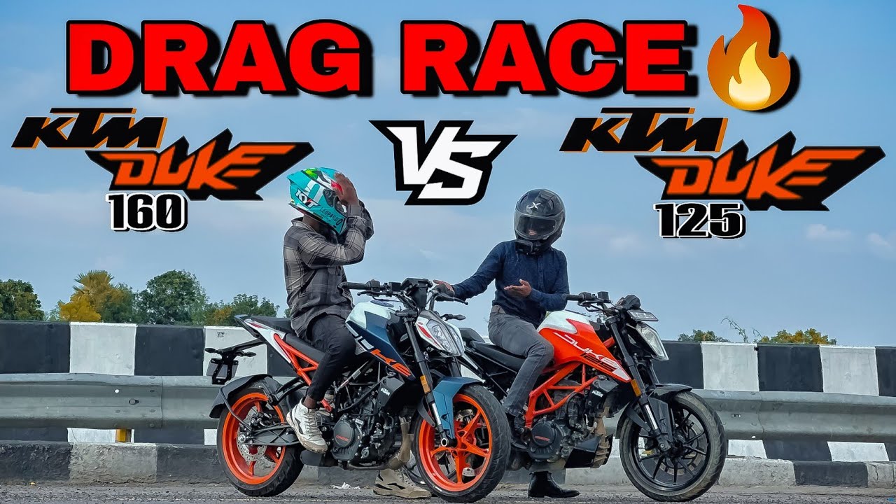 KTM Duke 160 VS KTM Duke 125🔥||DRAG RACE 💥||RACE TILL THEIR POTENTIAL 🥵||