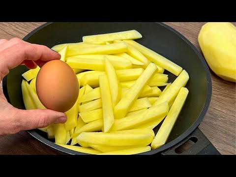 Potatoes with Eggs taste better than just French fries! Simple & delicious potato recipe