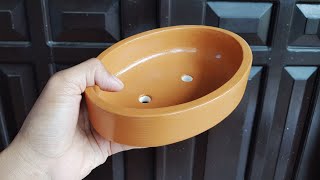 Cara Membuat Pot Bonsai dengan Cetakan Gabus dan Semen Putih