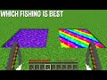 What happens if FISHING in RAINBOW LIQUID or PORTAL LIQIID in Minecraft ?