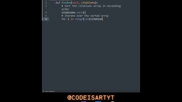 Leetcode 274. H-Index in Python | Python Leetcode | Python Coding Tutorial | Python Coding ASMR