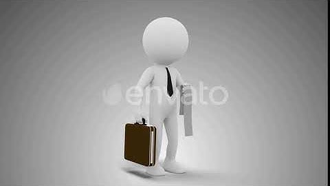 3D Man Checking List Loop with Alpha | Motion Graphics - Envato elements