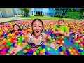 I FILLED HIS POOL WITH BALL PIT BALLS!!