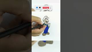 How to Paint Luigi Coloring Page | #shorts #shortvideo #coloring #painting #paintingvideoforkids