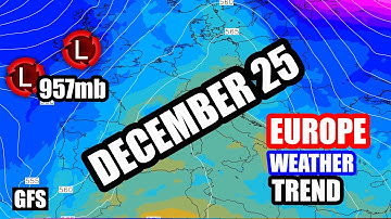Long-Term Europe Weather Forecast | GFS rain, snow, temperature weather maps – GFS 25 December
