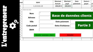 #3 Créer une base de données clients sur Excel-VBA
