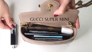 Gucci marmont super mini | what fits inside