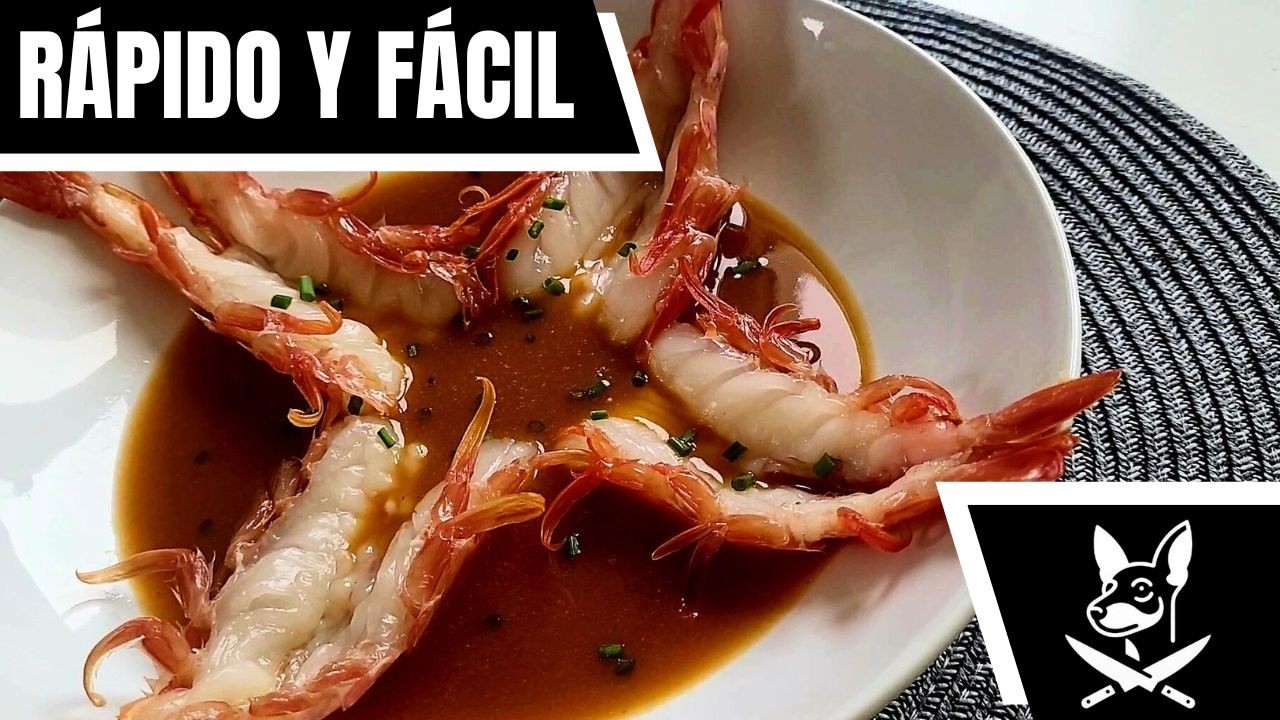 Receta de Gambones a la Plancha con Salsa de Sus Cabezas