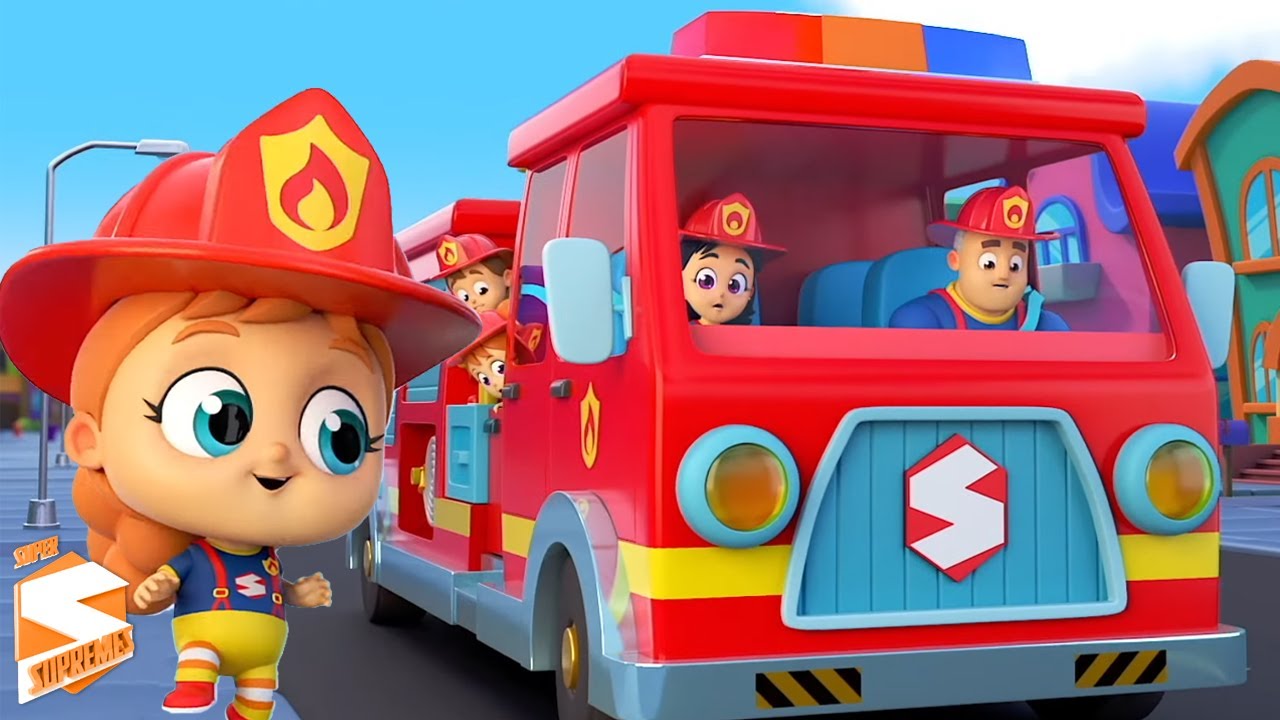 ⁣Grande vermelho caminhão de bombeiro | Musica infantil portuguesa | Canções de Veículos