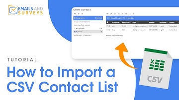 How To Upload CSV Contacts Into EmailsAndSurveys (Tutorial) | Import ContactsUsing CSV File