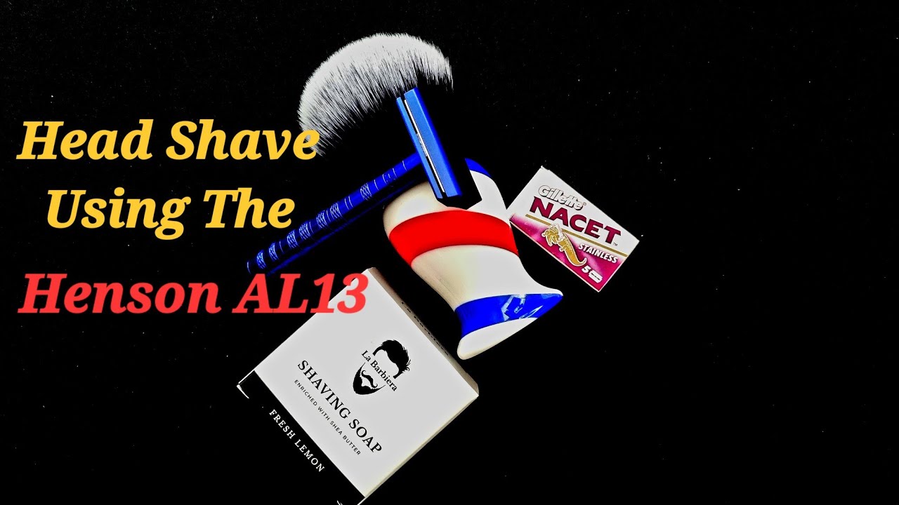 Henson AL13 DE Safety Razor. la Barbiera Fresh Lemon Shaving Soap.