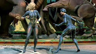 Black Canary Vs. Catwoman Injustice 2 Fight Scene! Cinematic Story and Battle! #catwoman