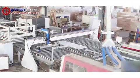dây chuyên sản xuất cửa gỗ công nghiệp tự động hoàn toàn
