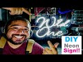 How I made DIY Neon LED sign with a Cricut and no soldering.