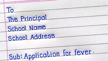 Application For Fever | Application For Sick Leave | Sick Leave Application | Application |