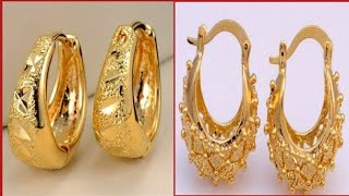 gold basket earrings design//simple Bali design//kan ki hoop earrings...... screenshot 3