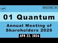 01 Quantum Annual Meeting Of Shareholders 2026 | Live Product Demo Showcases Quantum AI