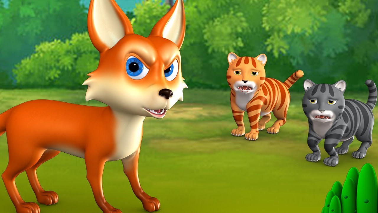 cartoon car নেকড়ে এবং দুটি বিড়াল বাংলা গল্প | Wolf and Two Foolish Cats Bengali Story - 3D Kids Moral Stories