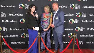 Kate Williams, CEO of 1% for the Planet &amp; Adam Ryznar, CEO at Intex Solutions - UNITE Red Carpet