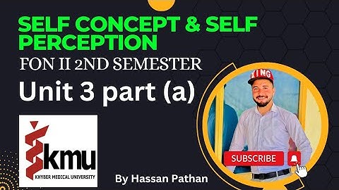 FON II Unit 3 || Self concept & Self perception || part a