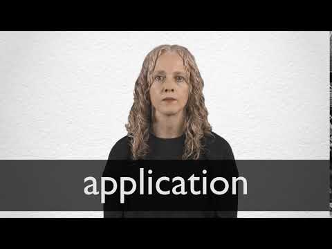 How to pronounce APPLICATION in British English