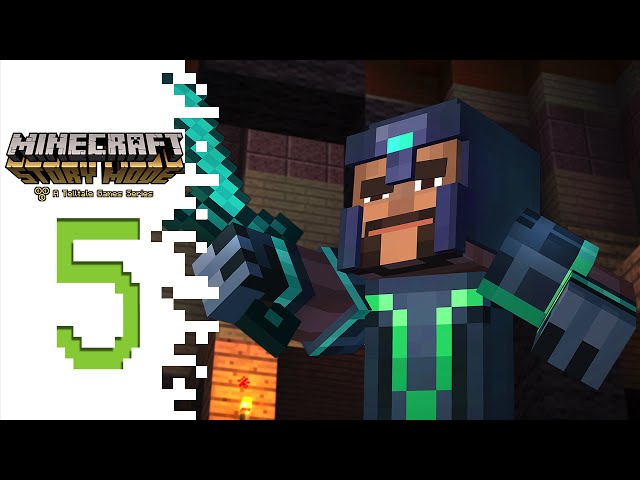 Lets Play Minecraft Story Mode #5- Axel Pees on Who- THE END of Episode  One- The Order of the Stone - video Dailymotion