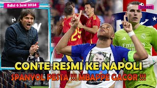 Spanyol Pesta 5 Gol, Mbappe Cetak Gol 💥 Conte Resmi Bergabung Napoli ✍️ Lunin Menunju Atletico 🤬