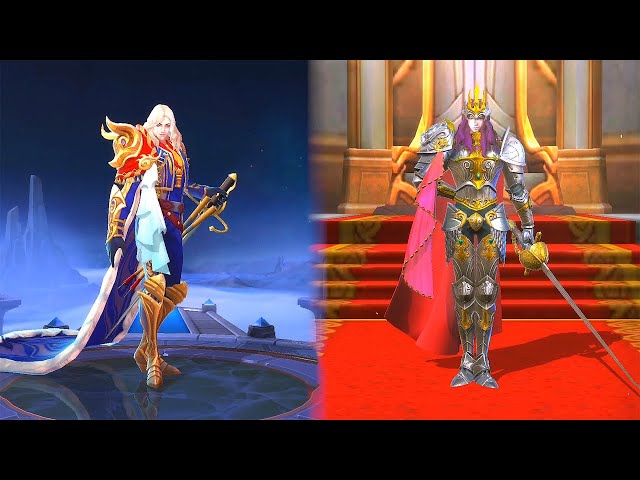 Lancelot | Floral Knight VS Royal Matador | Epic Skin Comparison | Mobile Legends class=