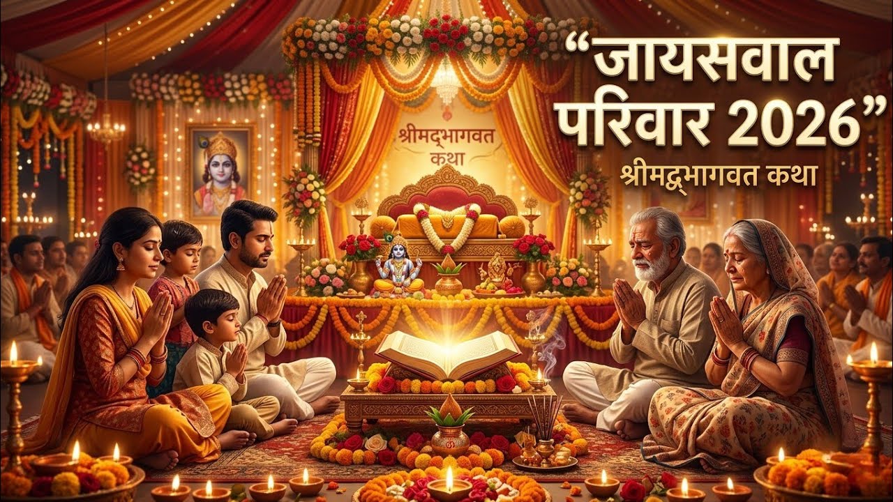 श्रीमद्भागवत कथा 2026 | श्रद्धा, संस्कार और भावनात्मक सफर ❤️ जायसवाल परिवार के संग 💐 