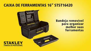 Caixa Ferramentas 16 Pol Organizador Tampa Removível Stanley