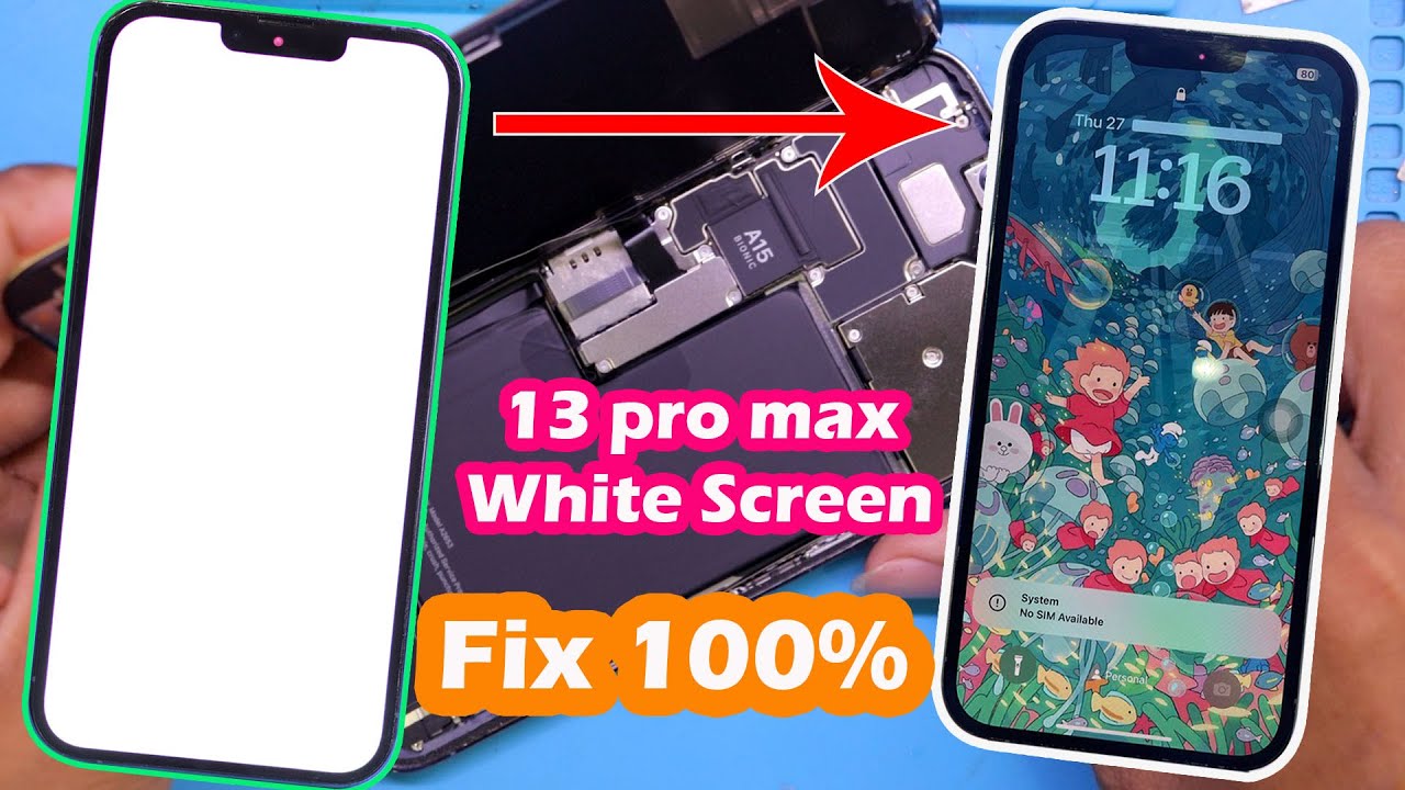 iPhone 13 Pro Max White Screen Fix Old Screen Without Change LCD No Need Replace LCD YouTube