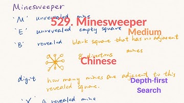 LeetCode 529. Minesweeper 中文解释 Chinese Version