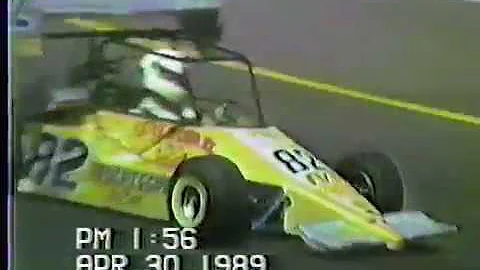 Jerry Landon racing at Kalamazoo 1989
