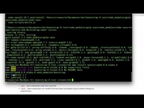 Setup Bootstrap 4