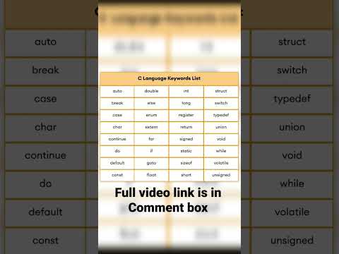 C language Keyword #keywords  #coding #shortvideo #viral #learning #programming