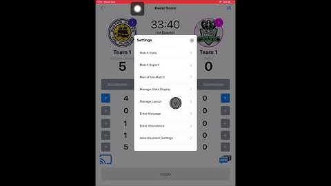 QS HOCKEY PRO APP - How to display an attendance on the Scoreboard