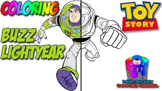 Toy Story s Buzz Lightyear - Disney Pixar Toy Story Coloring Pages for Kids to learn Colors