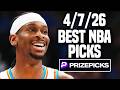 PRIZEPICKS TODAY NBA TUESDAY 4/7/26 - FREE PICKS! - BEST PLAYER PROPS - NBA TODAY