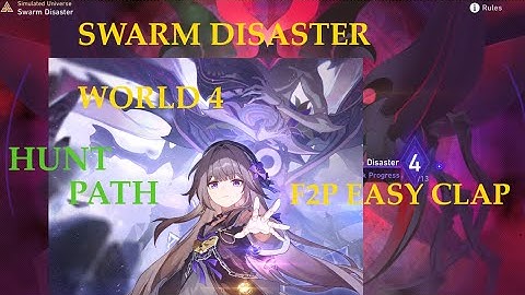 Swarm Disaster - Hunt Path |Difficulty 4| Honkai : Star Rail|  F2P clear